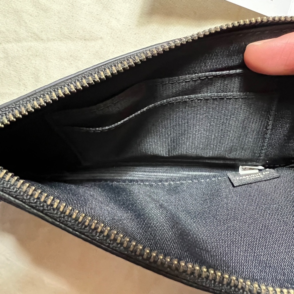 RARE Authentic Giant Coach Metallic Brass Leather Hangtag  Wallet Case - Picture 9 of 11